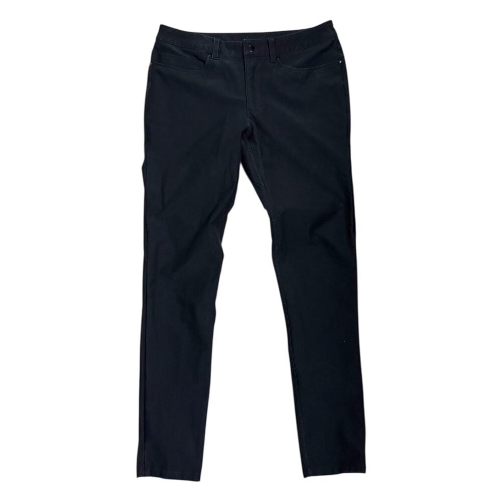 LULULEMON JEANS Slim Fit Casual Black Denim Pants Mens Medium 32x32